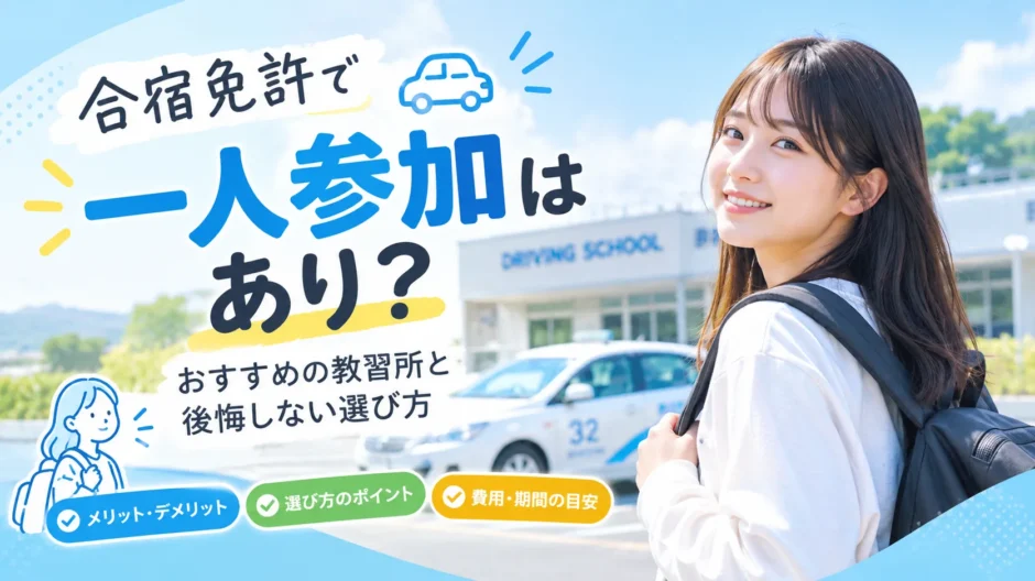 合宿免許　一人参加　おすすめ　イメージ画像